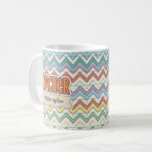 Mug Motif rétro scolaire pour enseignant  (Devant gauche)