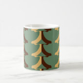 Mug Motif rétro transparent avec éléments verticaux. a (Centre)