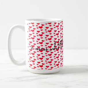 Mug Motif romantique rouge en forme de coeur