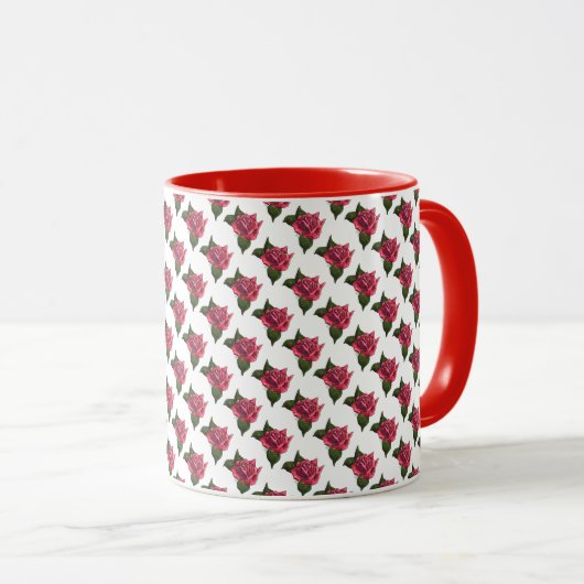 Mug Motif rose (Devant droit)