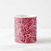 Mug Motif Rose Abstrait moderne, Rose rouge et rose (Centre)