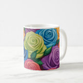 Mug Motif rose coloré (Devant droit)