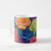 Mug Motif rose coloré (Devant gauche)