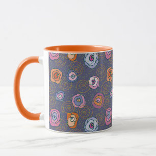 Mug Motif rose de champ de résumé