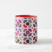 Mug motif rose de fleurs et de hiboux (Centre)