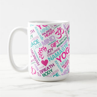 Mug Motif rose de YOGA de Namaste, de paix et