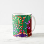 Mug Motif Rose des oeufs de Pâques avec nom (Devant droit)