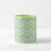 Mug motif rose en vert clair (Centre)