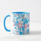 Mug Motif rose et bleu de chien de camouflage (Gauche)