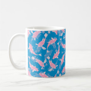 Mug Motif rose et bleu - Koi Fish