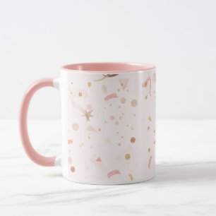 Mug Motif rose et or festif