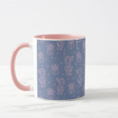 Mug Motif rose et pourpre de cactus de bande dessinée (Gauche)
