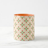 Mug Motif rose et vert floral d'art populaire (Centre)