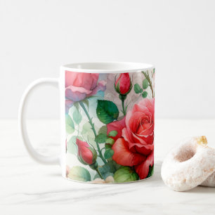 Mug Motif Rose Fantaisiste