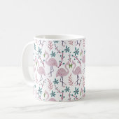Mug Motif rose flamingo sans couture sur arrière - pla (Devant gauche)