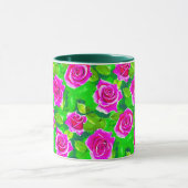 Mug Motif Rose Fuchsia Pink (Centre)
