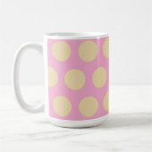 Mug Motif Rose & Jaune à Points Rétro  (Gauche)