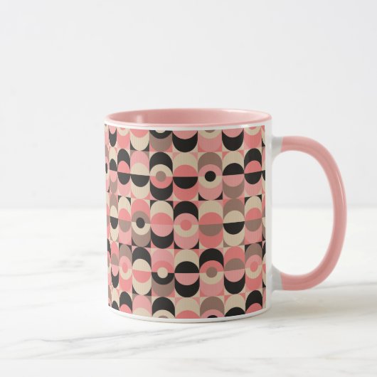 Mug Motif rose moderne de la moitié du siècle (Droite)