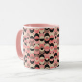 Mug Motif rose moderne de la moitié du siècle (Devant gauche)