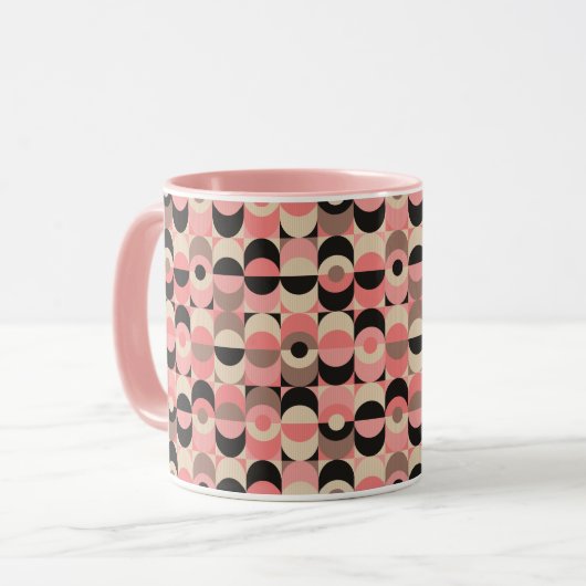 Mug Motif rose moderne de la moitié du siècle (Devant gauche)