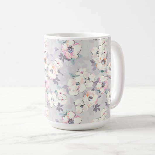 Mug Motif rose mou d'aquarelle (Devant droit)