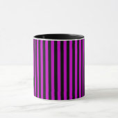 Mug Motif rose noir rayures (Centre)