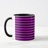 Mug Motif rose noir rayures (Gauche)
