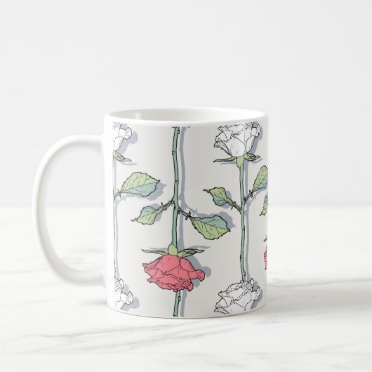 Mug Motif rose transparent (Gauche)