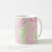 Mug Motif rose vert à bille liquide (Devant droit)