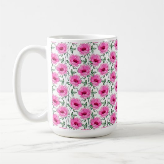 Mug Motif Roses Rouges Florales-55501 (Gauche)