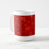 Mug motif rouge de coeurs (Devant gauche)