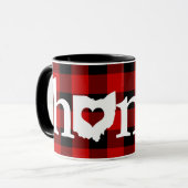 Mug Motif rouge de contrôle de Buffalo de coeur à la (Devant gauche)