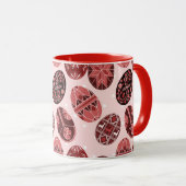 Mug Motif rouge d'oeufs de pâques d'Ukrainien (Devant droit)