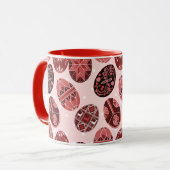 Mug Motif rouge d'oeufs de pâques d'Ukrainien (Devant gauche)