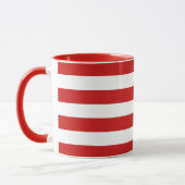 Mug Motif rouge et blanc de rayure (Gauche)