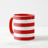 Mug Motif rouge et blanc de rayure (Devant gauche)