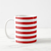 Mug Motif rouge et blanc de rayure (Gauche)