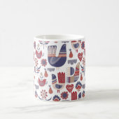 Mug Motif rouge et bleu d'art populaire nordique (Centre)
