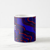 Mug motif rouge et bleu ondulé (Centre)