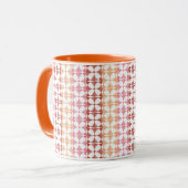 Mug Motif rouge géométrique de rayures d'ikat (Devant gauche)