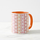 Mug Motif rouge géométrique de rayures d'ikat (Devant droit)