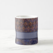 Mug Motif Royal Blue Feather avec Monogram (Centre)