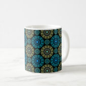 Mug Motif sacré bleu vert fractal (Devant droit)