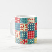 Mug Motif sans couture. Arrière-groupe patchwork vinta (Devant gauche)