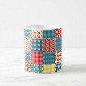 Mug Motif sans couture. Arrière-groupe patchwork vinta (Centre)