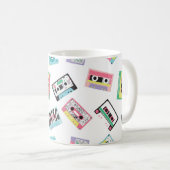 Mug Motif sans couture avec bandes audio dans style ré (Devant droit)