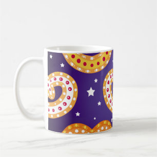 Mug Motif sans couture avec bonbons de Noël. Vintage