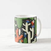 Mug motif sans couture avec cactus sur arrière - plan (Devant droit)