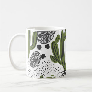Mug motif sans couture avec cactus sur arrière - plan
