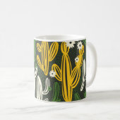 Mug motif sans couture avec cactus sur arrière - plan (Devant droit)